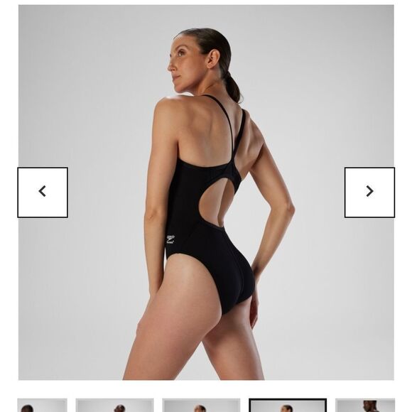 Women's Solid Flyback Training One Piece Black Endurance+ 14/40 - Picture 3 of 7